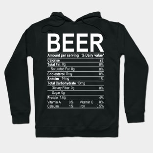 Beer Nutritional Facts Hoodie